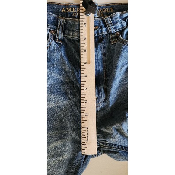American Eagle Outfitters jeans Mens Blue Denim Jeans 32 x 32 Classic Fit FLAWS - Picture 8 of 11